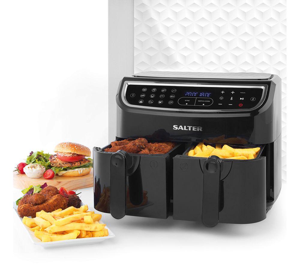 SALTER CUR4692BLK Dual Cook Pro Air Fryer – Black