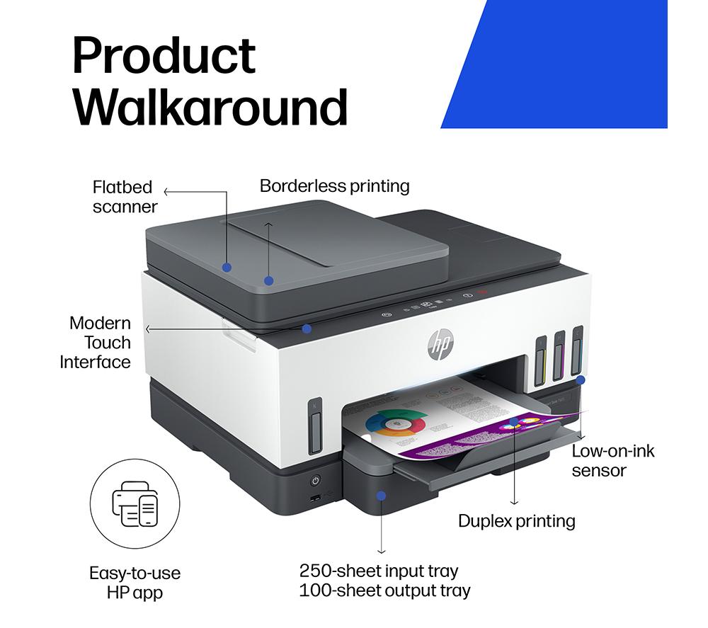 HP Smart Tank 7605 All-in-One Wireless Ink Tank Printer | Home Office | Up to 3 years Ink included