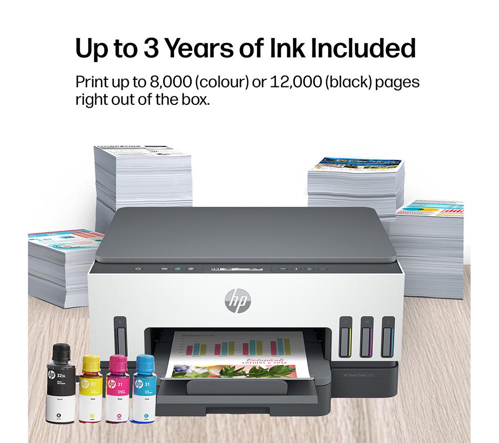 HP Smart Tank 7005 All-in-One Wireless Printer with Ink Tank | Up to 3 years of Ink included