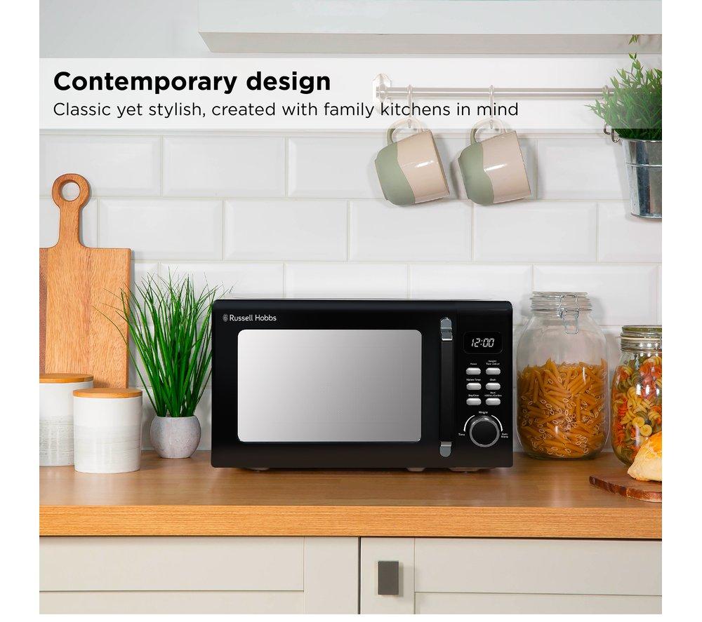 RUSSELL HOBBS Stylevia RHM2026B Compact Solo Microwave - Black