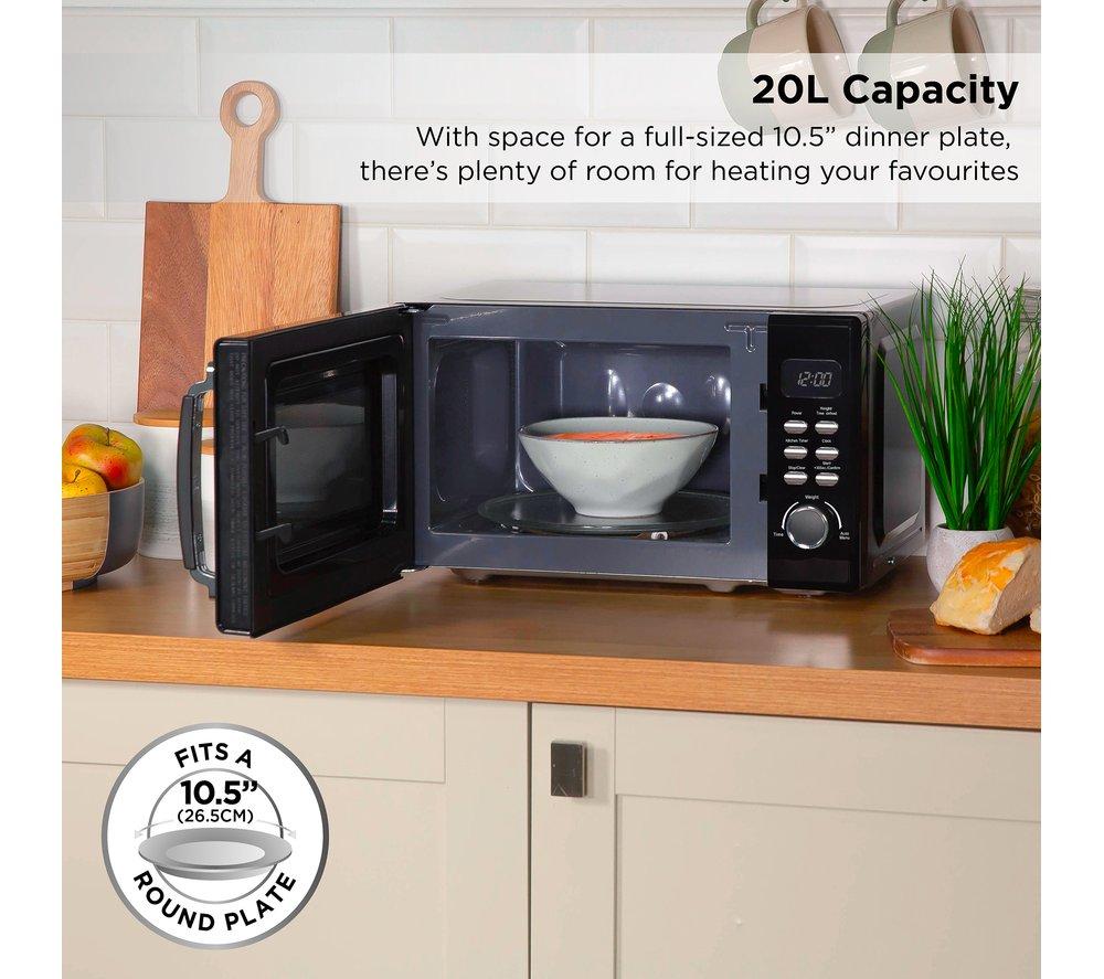 RUSSELL HOBBS Stylevia RHM2026B Kompakt-Solo-Mikrowelle – Schwarz