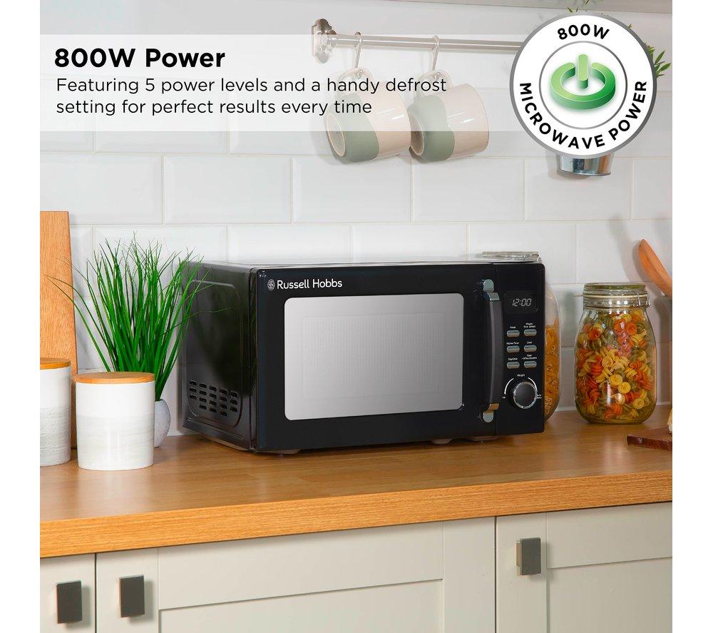 RUSSELL HOBBS Stylevia RHM2026B Kompakt-Solo-Mikrowelle – Schwarz