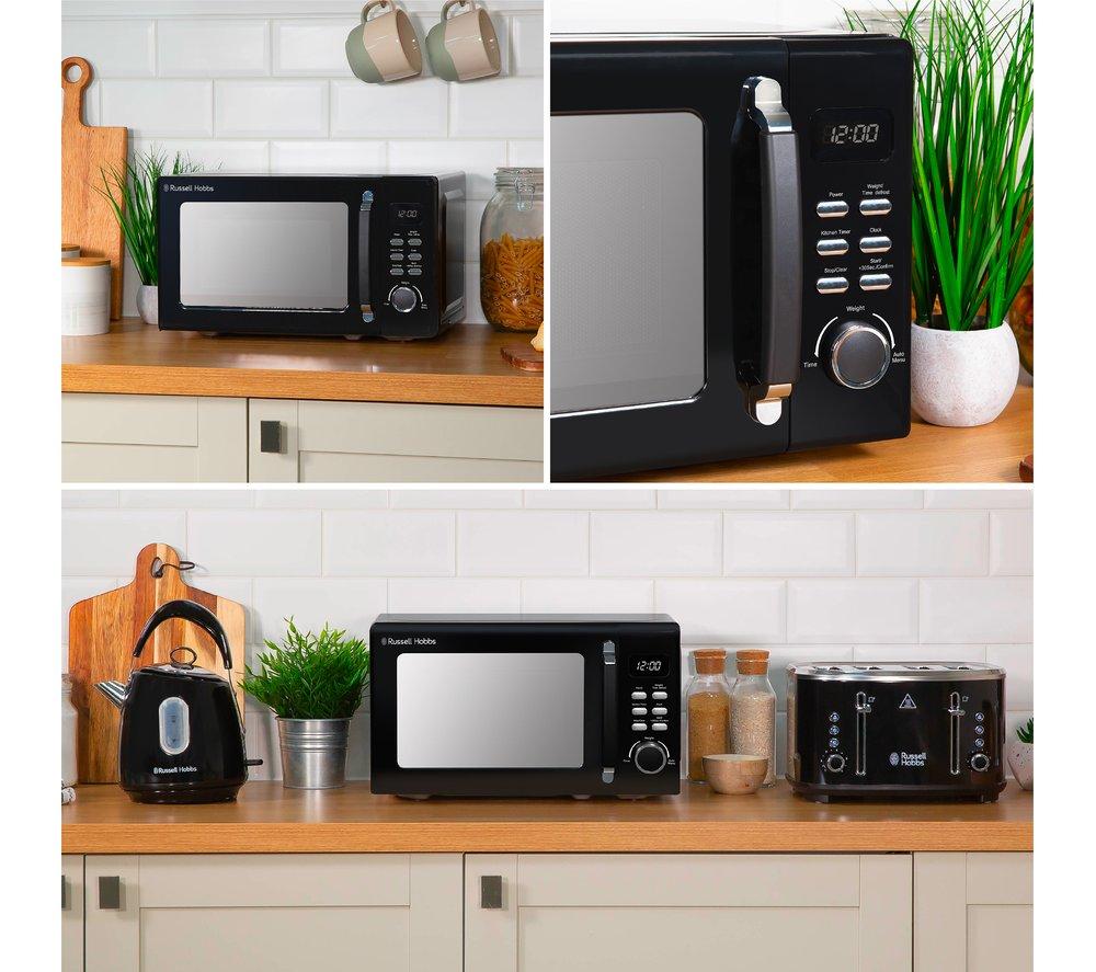 RUSSELL HOBBS Stylevia RHM2026B Kompakt-Solo-Mikrowelle – Schwarz