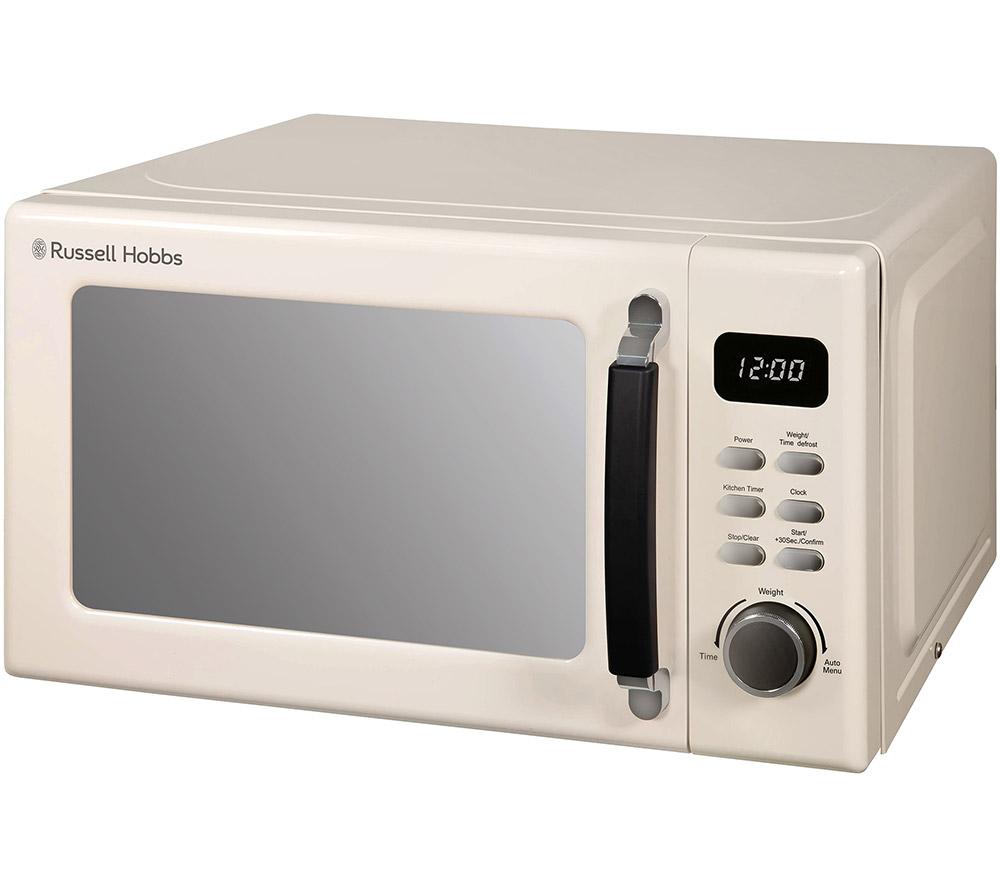 RUSSELL HOBBS Stylevia RHM2026C Compact Solo Microwave - Cream