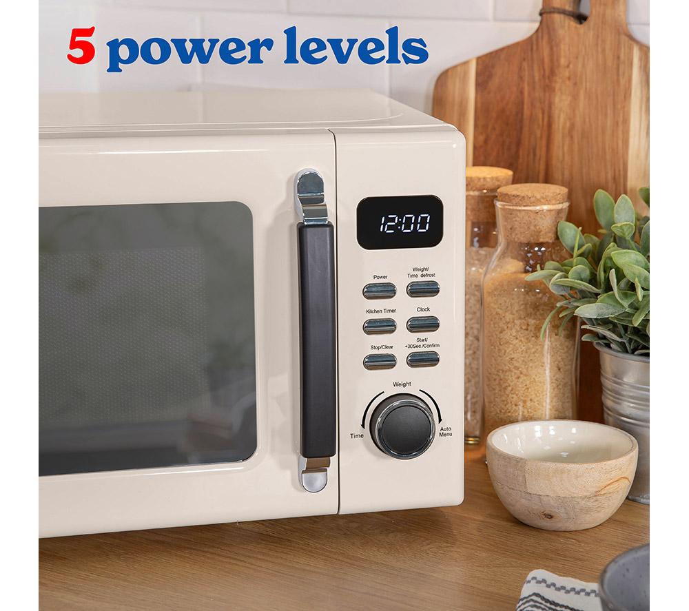 RUSSELL HOBBS Stylevia RHM2026C Compact Solo Microwave - Cream