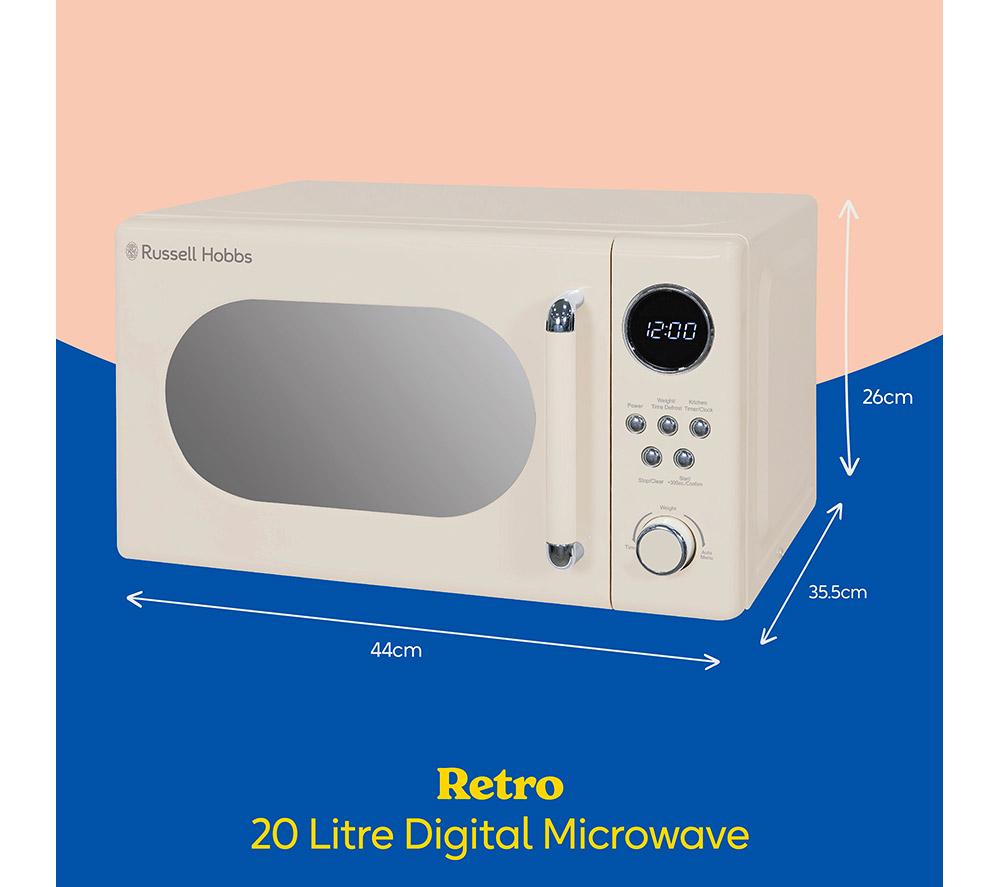 RUSSELL HOBBS Retro RHM2044C Microondas Solo Compacto - Crema