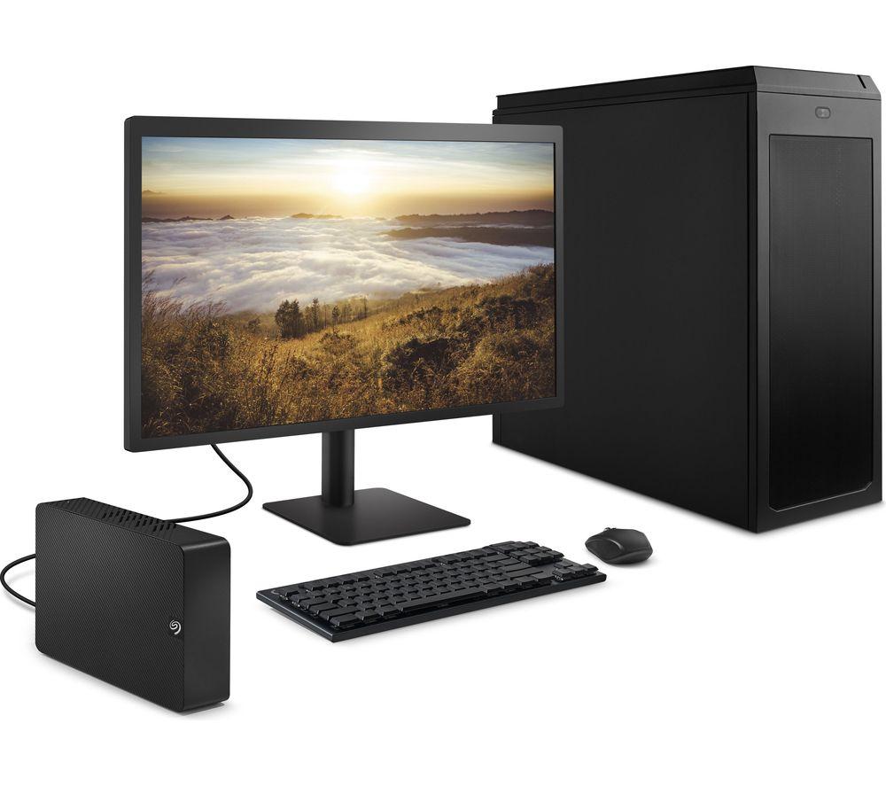 SEAGATE Expansion Desktop External Hard Drive - 10 TB, Black