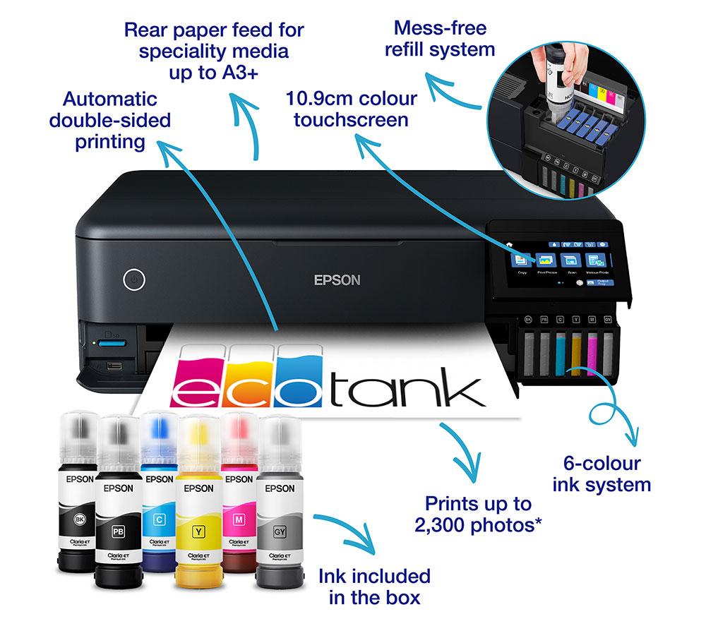 Impresora fotográfica multifunción inalámbrica A3+ EPSON EcoTank ET-8550