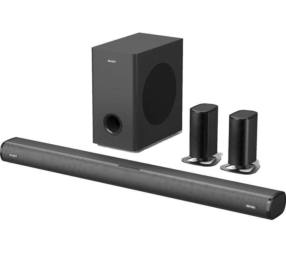 MAJORITY Everest 5.1 Wireless Sound Bar - Black