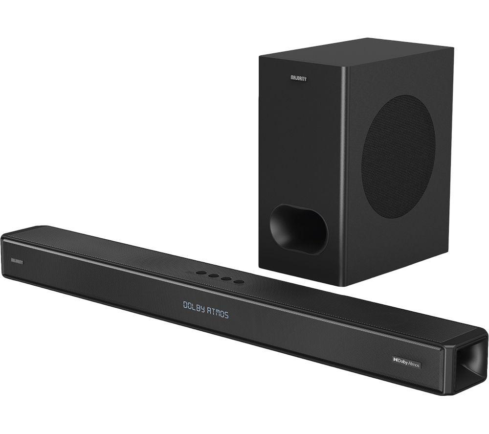MAJORITY Sierra Plus 2.1.2 Wireless Sound Bar with Dolby Atmos - Black