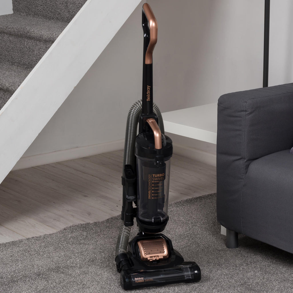 BELDRAY Turbo Swivel BEL0648NRG Upright Bagless Vacuum Cleaner - Black & Rose Gold