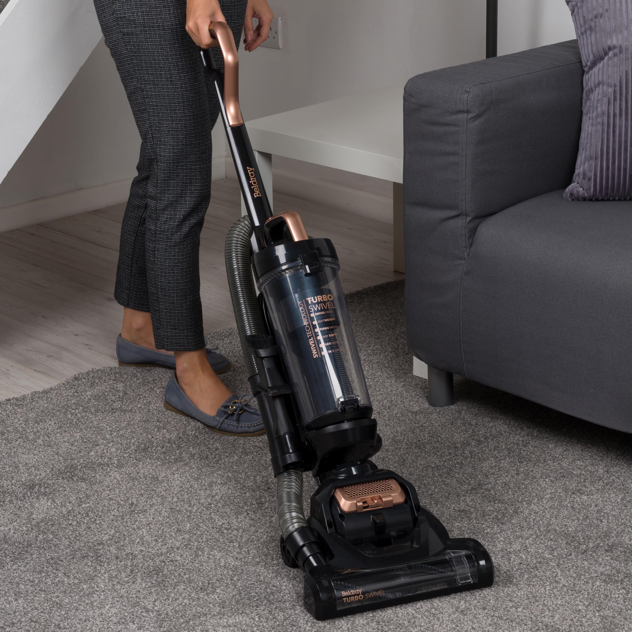 BELDRAY Turbo Swivel BEL0648NRG Upright Bagless Vacuum Cleaner - Black & Rose Gold