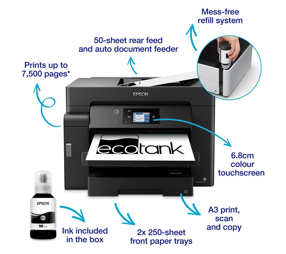 EPSON EcoTank ET-M16600 Monochrome All-in-One Wireless A3+ Inkjet Printer