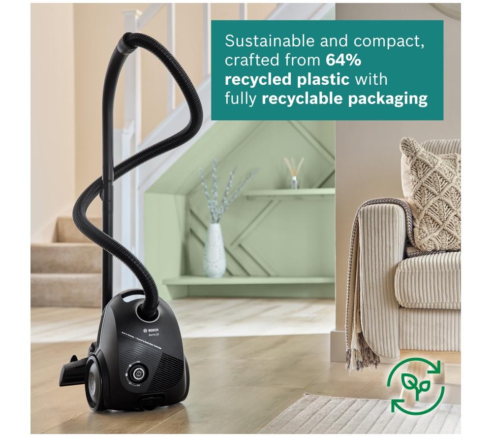 Aspiradora de cilindro con bolsa BOSCH Serie 2 ProEco BGBS2BA1GB - Negra