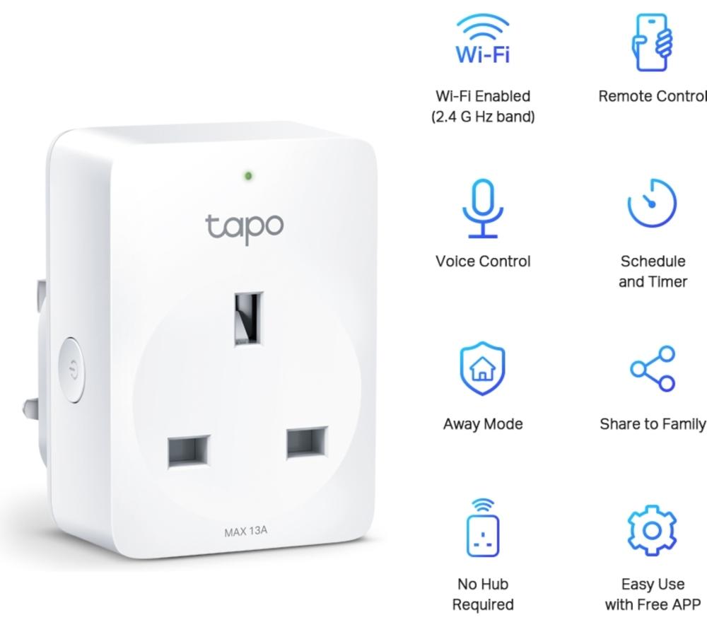 TP-LINK Tapo P100 Mini Smart WiFi Socket - Pack of 4