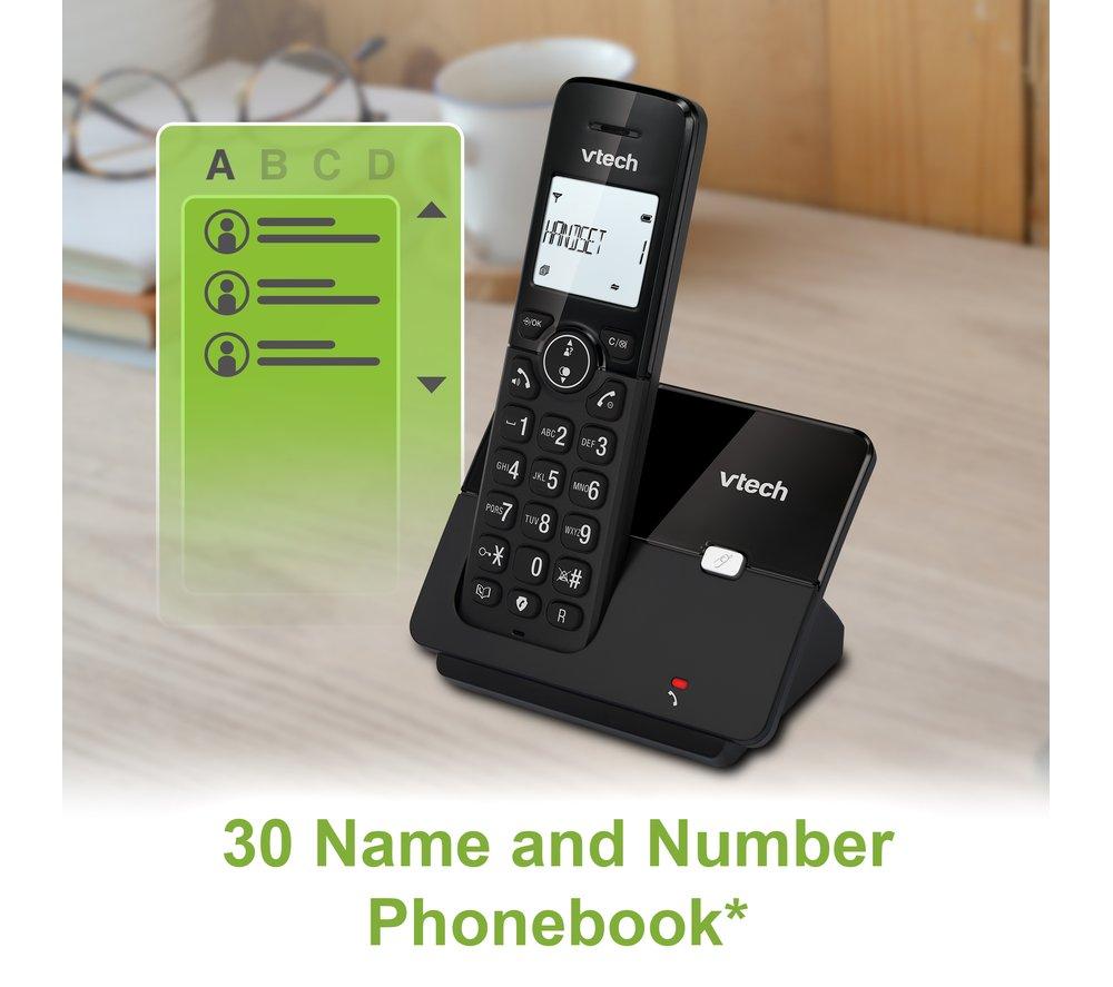 VTECH CS2001 Cordless Phone - Twin Handsets, Black