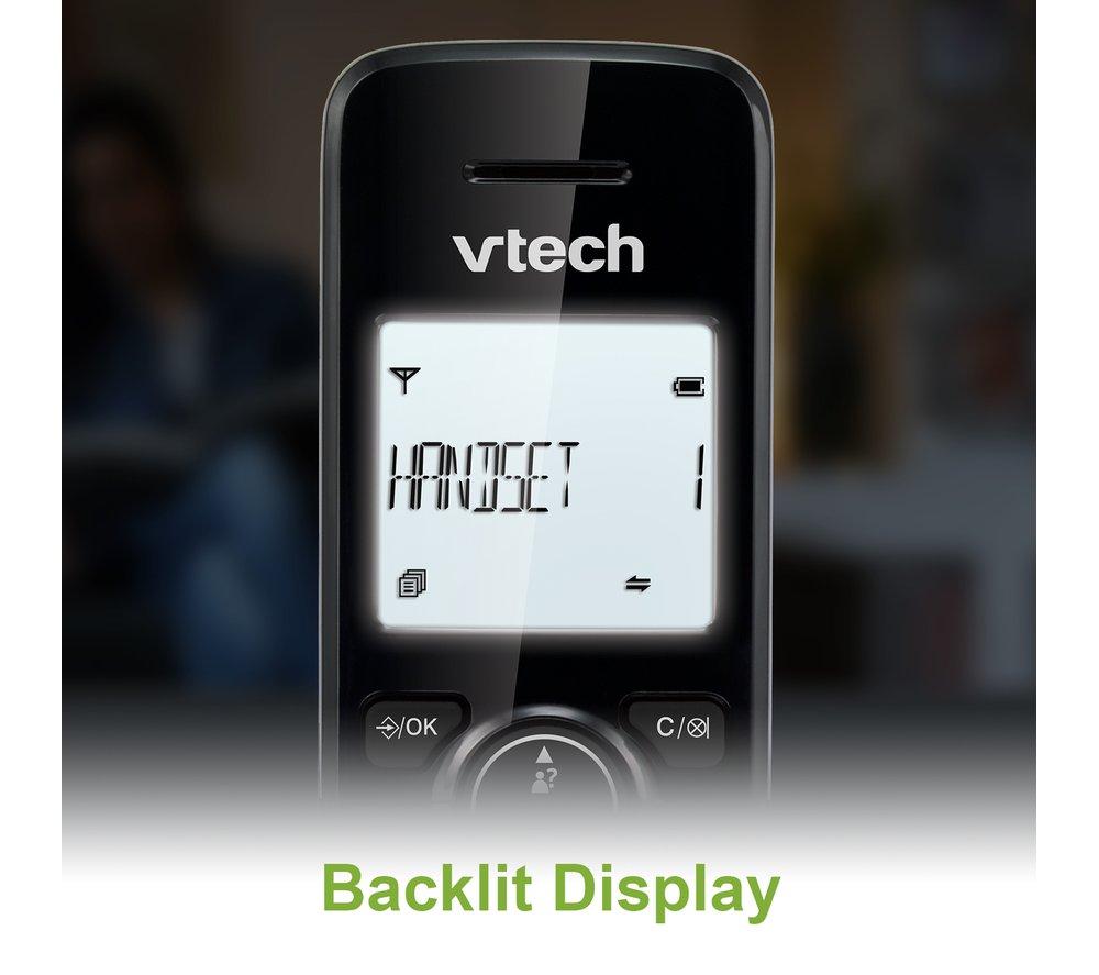 VTECH CS2001 Cordless Phone - Twin Handsets, Black