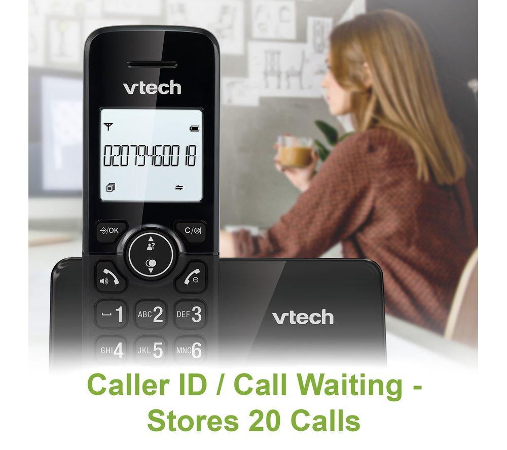 VTECH CS2001 Cordless Phone - Twin Handsets, Black
