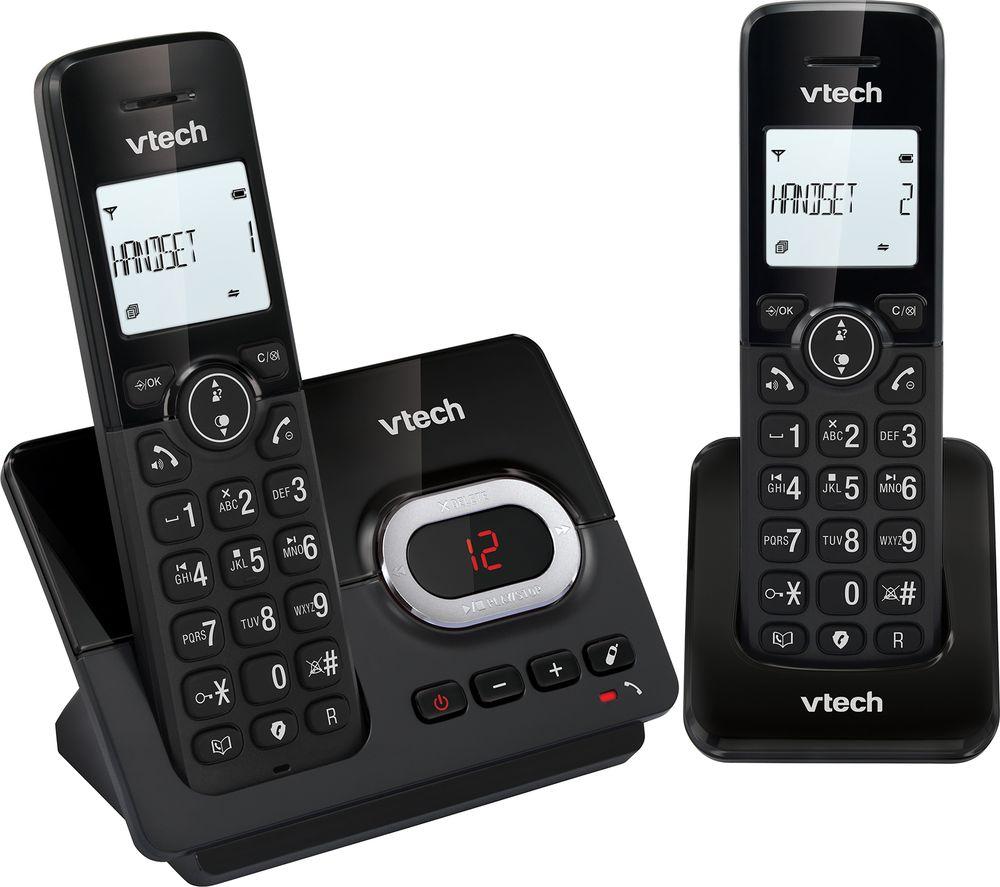 VTECH CS2051 Cordless Phone - Twin Handsets, Black