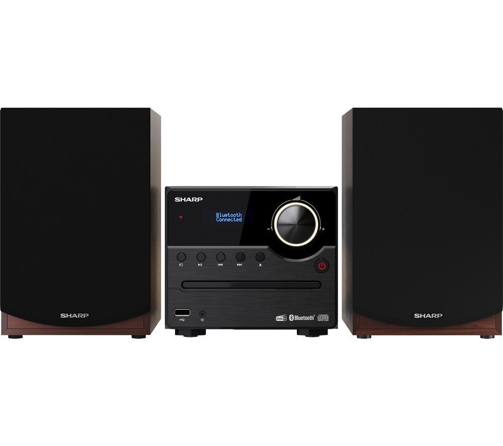 SHARP XL-B517DBR Bluetooth Micro Hi-Fi System - Brown