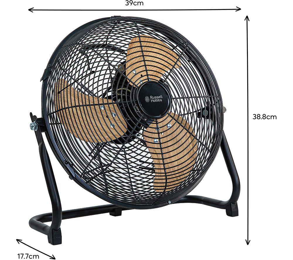RUSSELL HOBBS RHGF1221WDB Portable 12" Floor Fan - Black