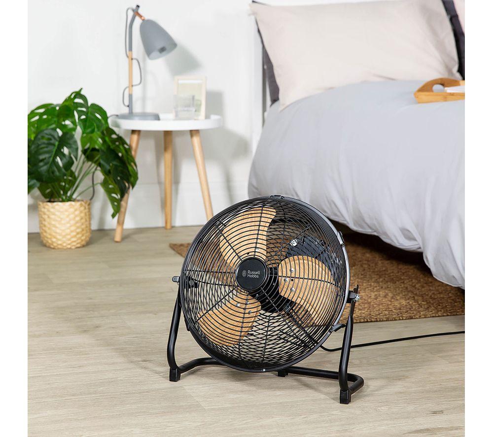 RUSSELL HOBBS RHGF1221WDB Portable 12" Floor Fan - Black