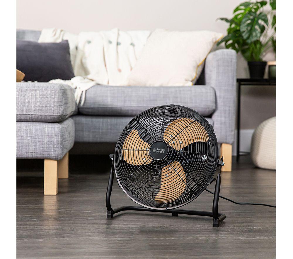 RUSSELL HOBBS RHGF1221WDB Portable 12" Floor Fan - Black