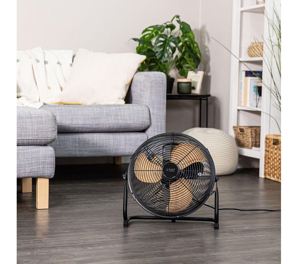 RUSSELL HOBBS RHGF1221WDB Portable 12" Floor Fan - Black