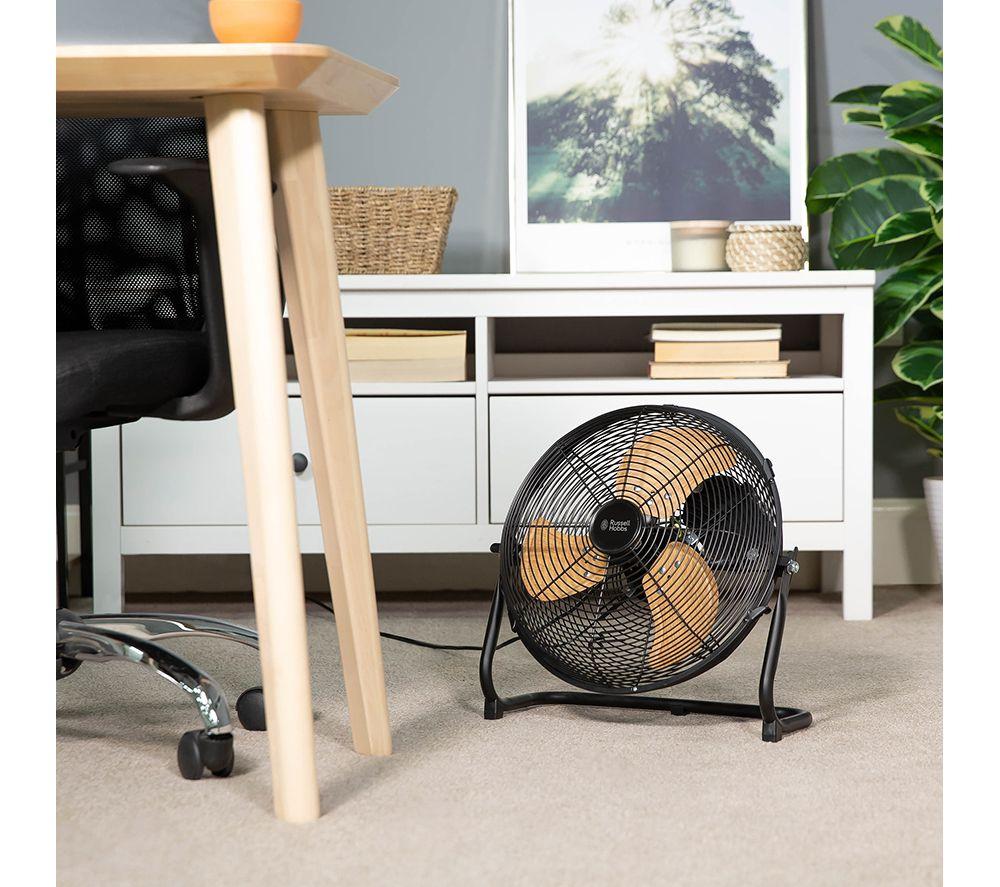 RUSSELL HOBBS RHGF1221WDB Portable 12" Floor Fan - Black