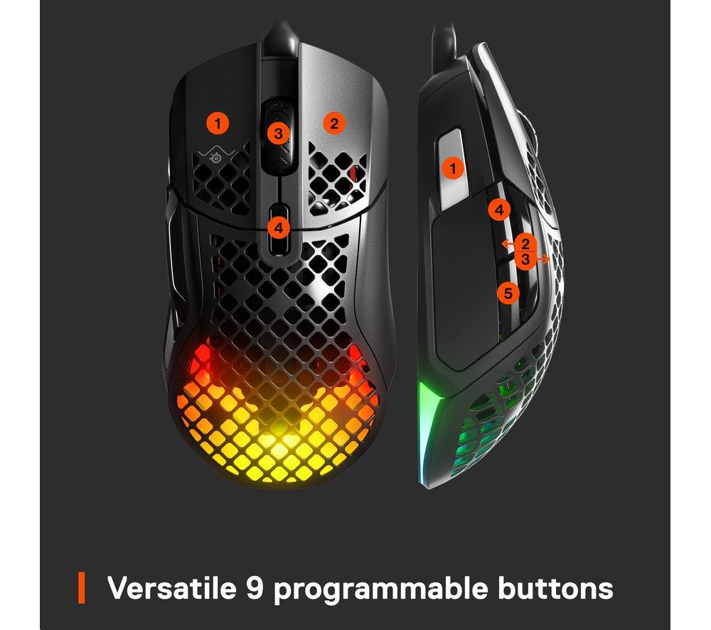 STEELSERIES Aerox 5 RGB Optical Gaming Mouse