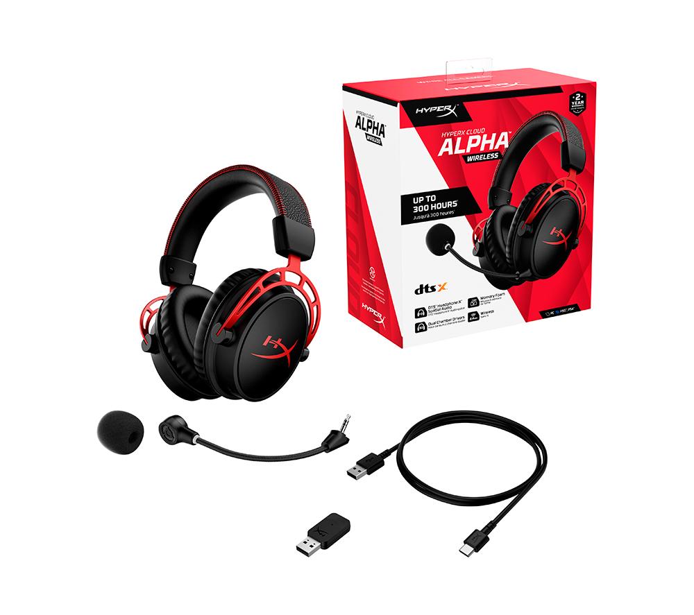 HYPERX Cloud Alpha Wireless Gaming Headset Schwarz & Rot