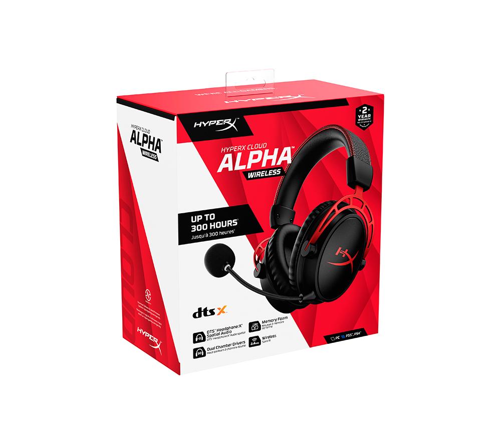 HYPERX Cloud Alpha Wireless Gaming Headset Schwarz & Rot