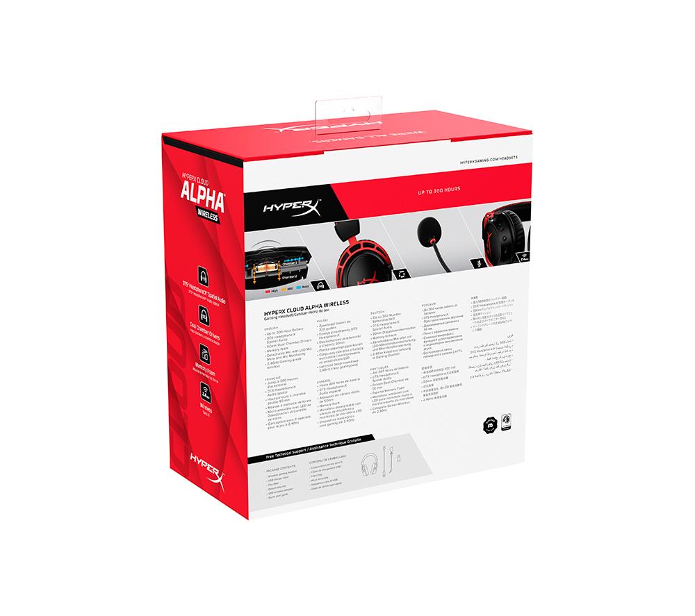HYPERX Cloud Alpha Wireless Gaming Headset Schwarz & Rot