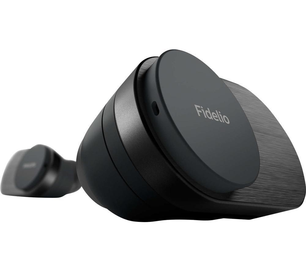 PHILIPS Fidelio T1BK/00 Wireless Bluetooth Noise-Cancelling Earbuds - Black