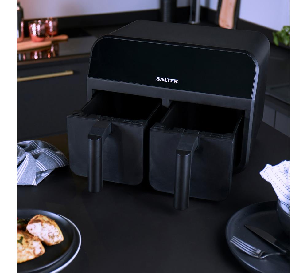 SALTER EK4750 7.4L Dual Air Fryer Pro - Black