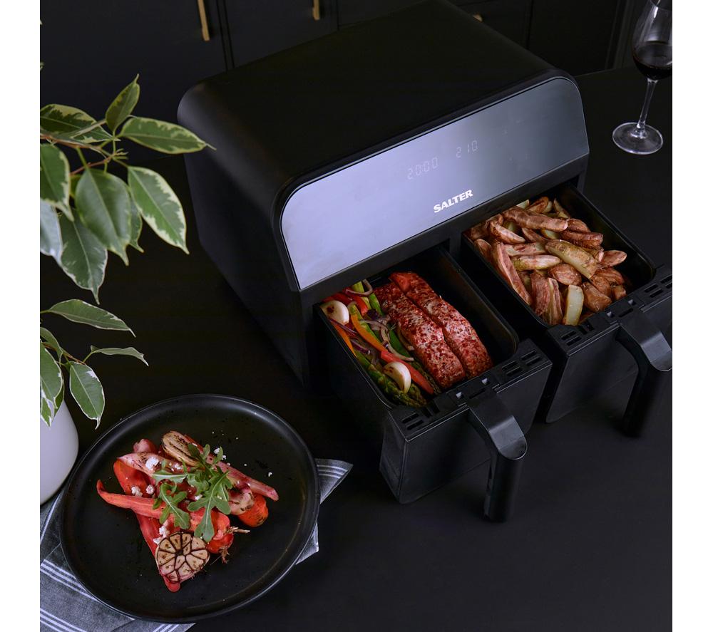 SALTER EK4750 7.4L Dual Air Fryer Pro - Black