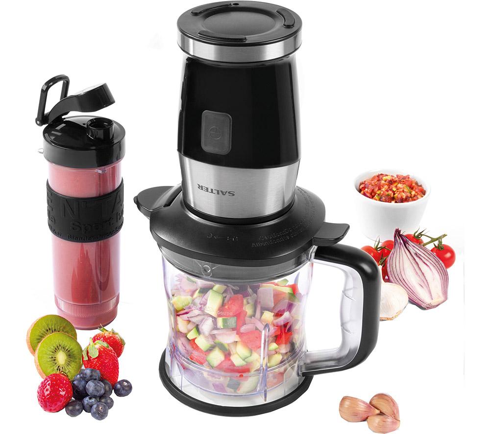 SALTER 2-in-1 EK5029 Blender & Mini Chopper - Black & Silver