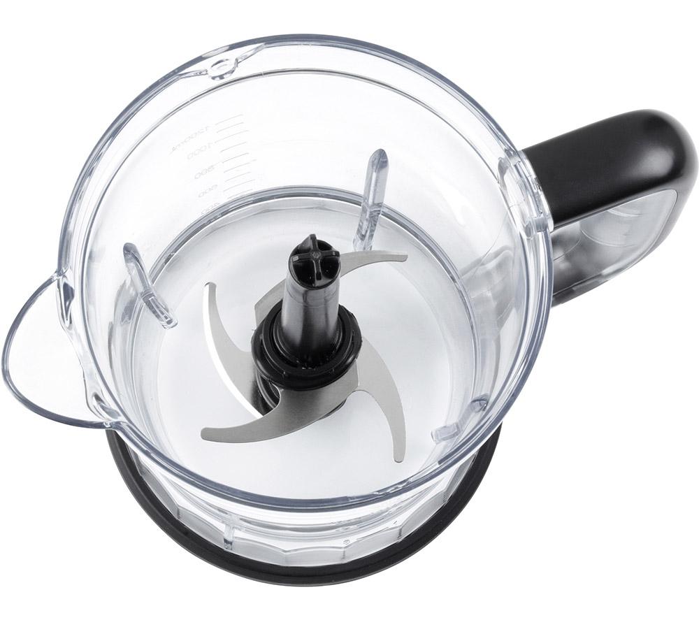 SALTER Batidora y Picadora Mini 2 en 1 EK5029 - Negra y Plateada