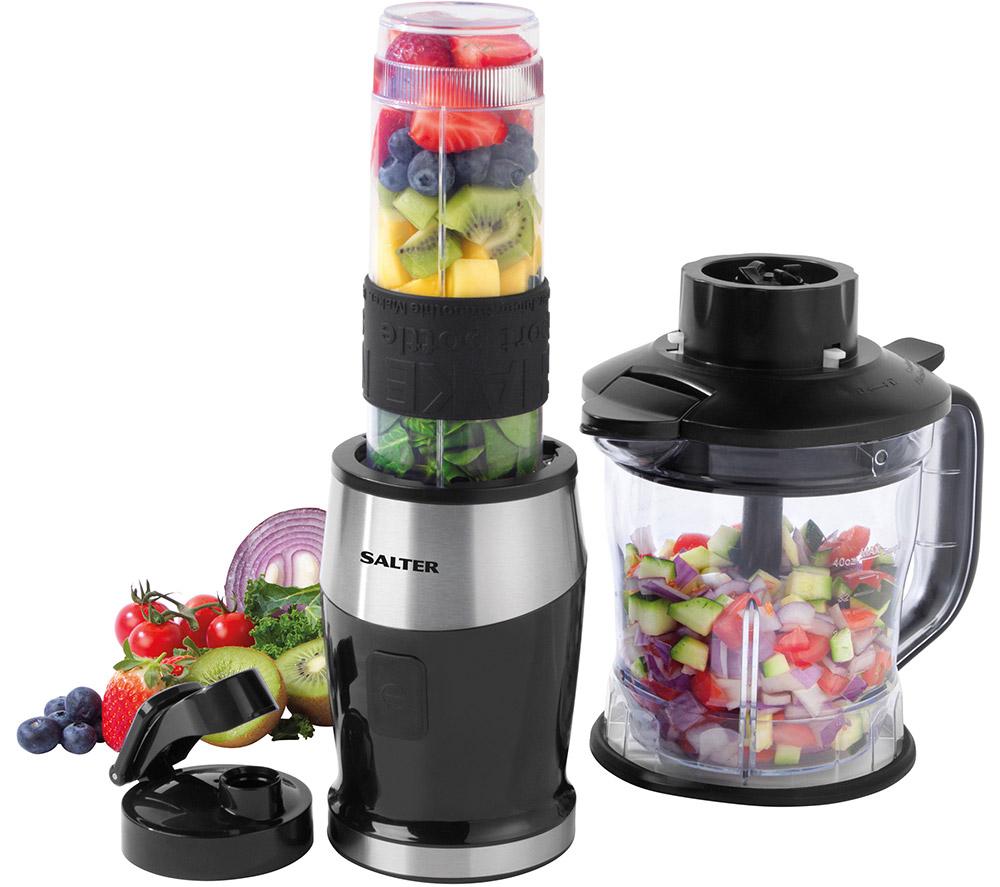 SALTER 2-in-1 EK5029 Blender & Mini Chopper - Black & Silver