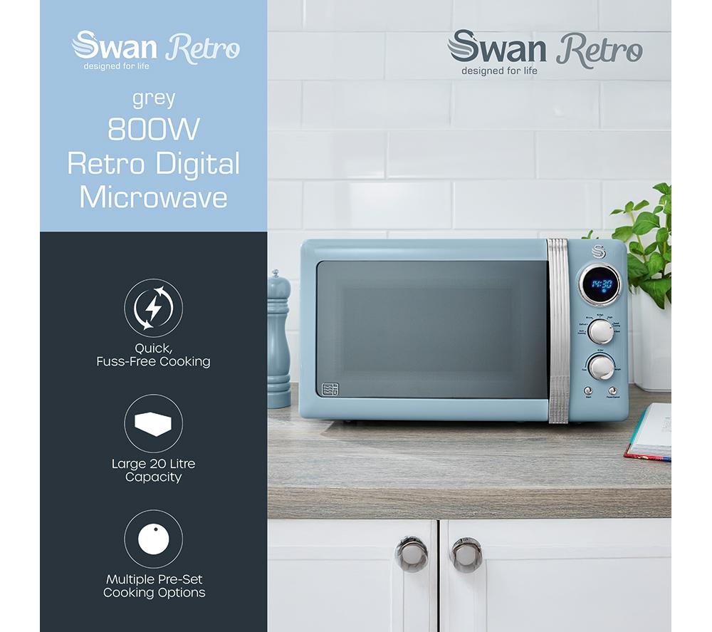 SWAN Retro SM22030LBLN Solo Microwave - Blue