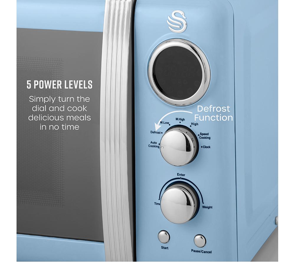 SWAN Retro SM22030LBLN Solo Microwave - Blue