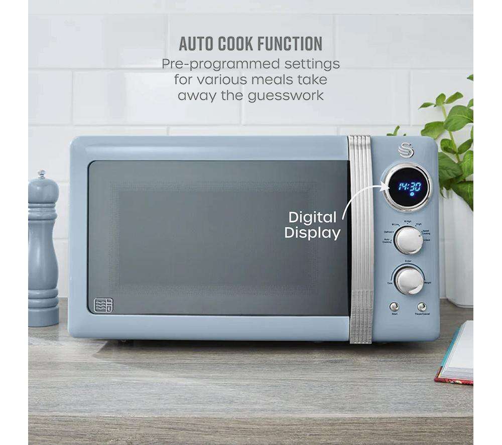 SWAN Retro SM22030LBLN Solo Microwave - Blue