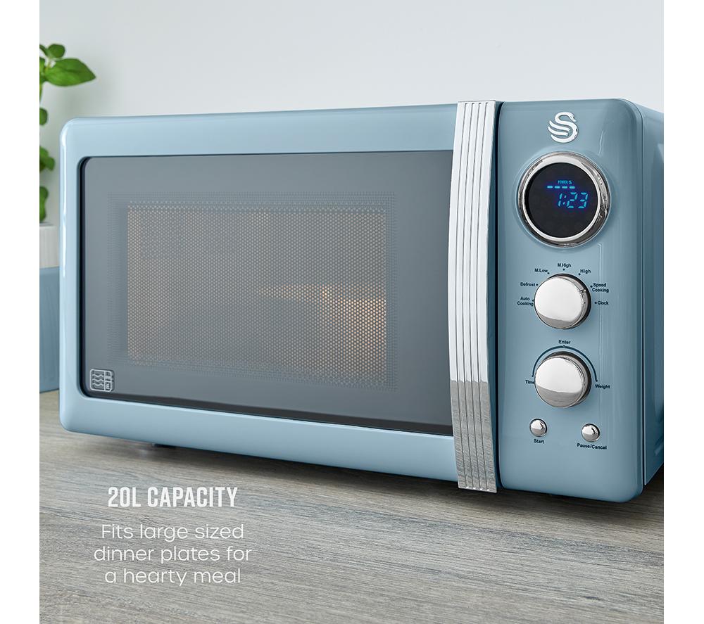 SWAN Retro SM22030LBLN Solo Microwave - Blue