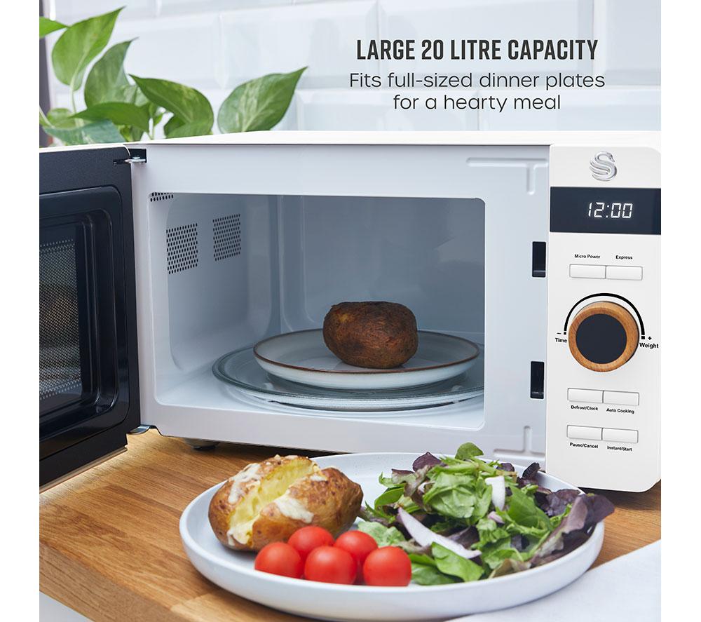 SWAN Nordic SM22036LWHTN Solo Microwave - White