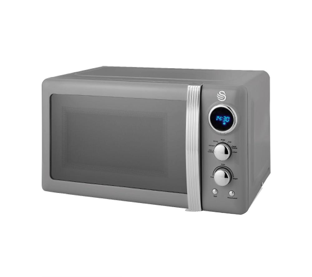 SWAN Retro SM22030LGRN Solo Microwave - Grey