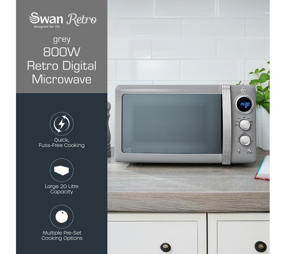 SWAN Retro SM22030LGRN Microondas Individual - Gris