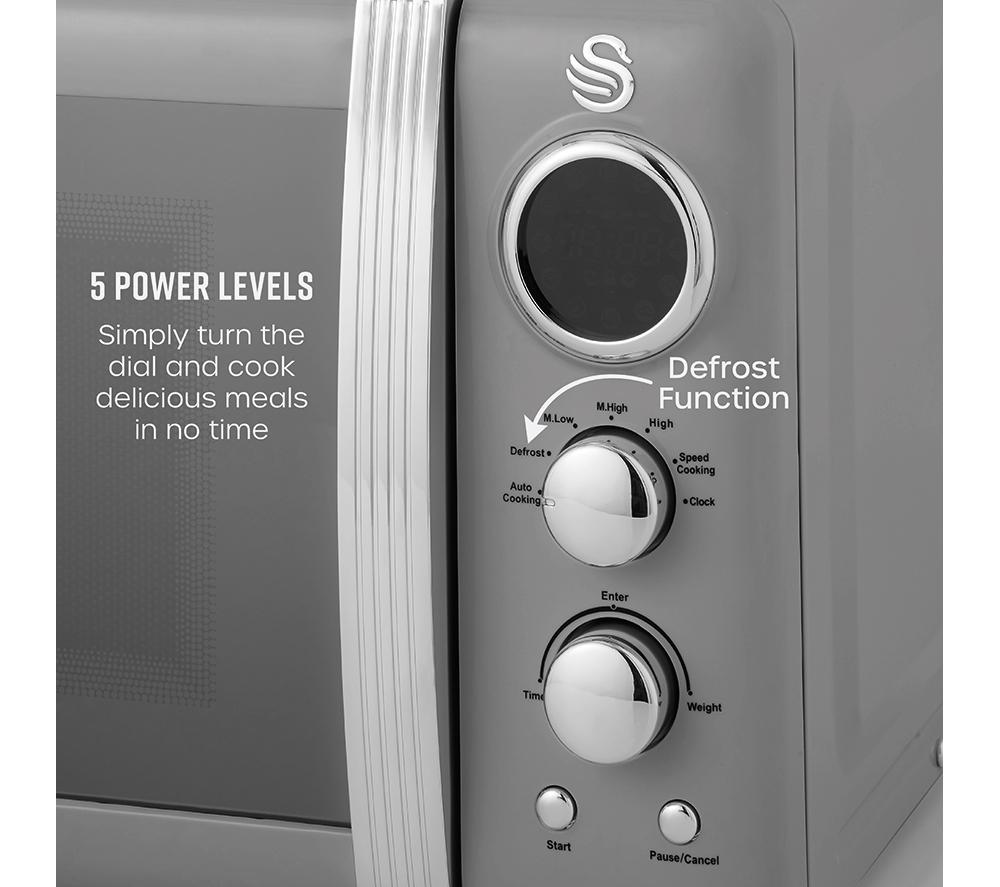 SWAN Retro SM22030LGRN Microondas Individual - Gris