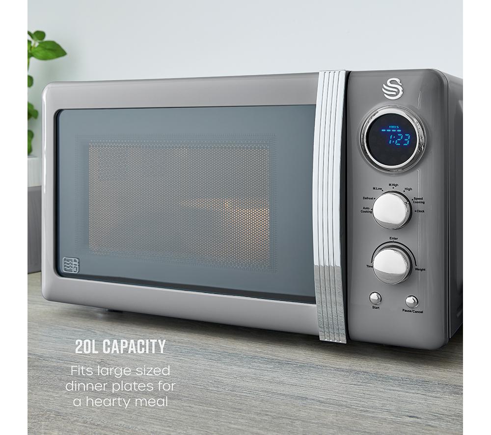 SWAN Retro SM22030LGRN Microondas Individual - Gris