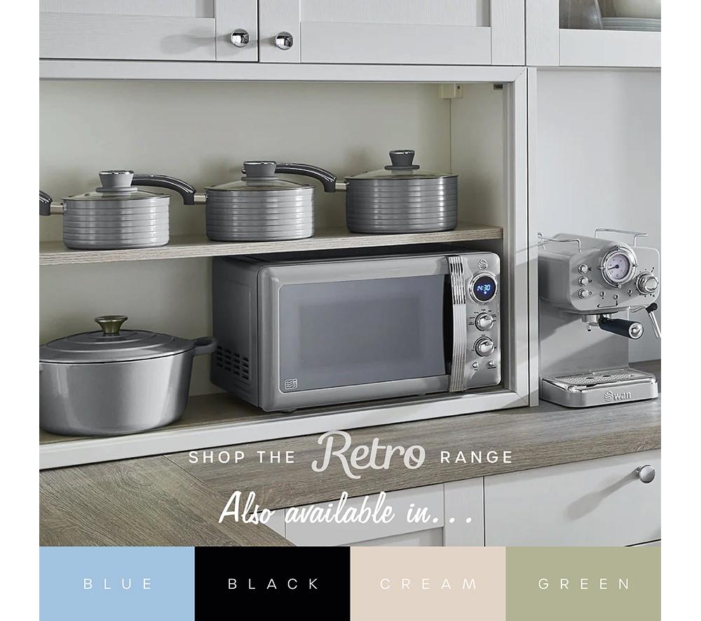 SWAN Retro SM22030LGRN Microondas Individual - Gris