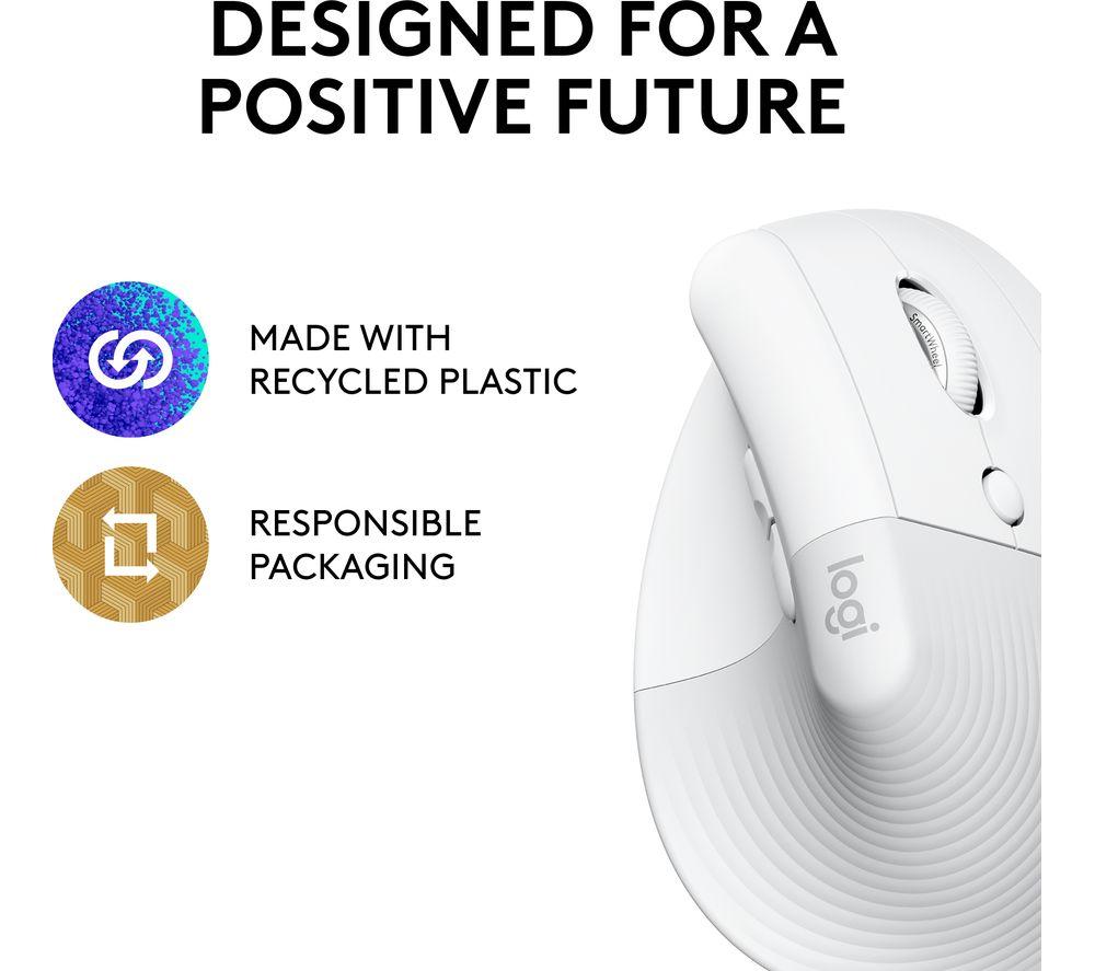 Ratón óptico ergonómico vertical LOGITECH Lift - Blanco